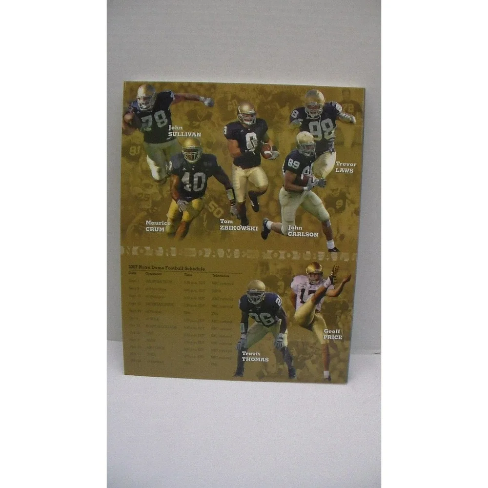 Notre Dame Fighting Irish Football 2007 Media Guide~Players, Stats-Collectible